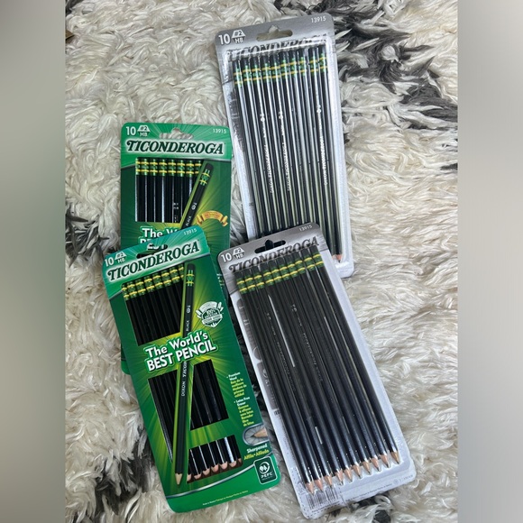 Dixon x Ticonderoga Num2 Pencils for Grade K-12, Black Pack of 4- 10 Count - Picture 4 of 6